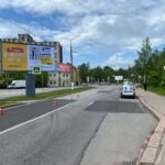 Билборд 3х6 по аддресу пр. Победы и ул. Гагарина, разделительная полоса, Выборг, Ленинградская область, 188800.